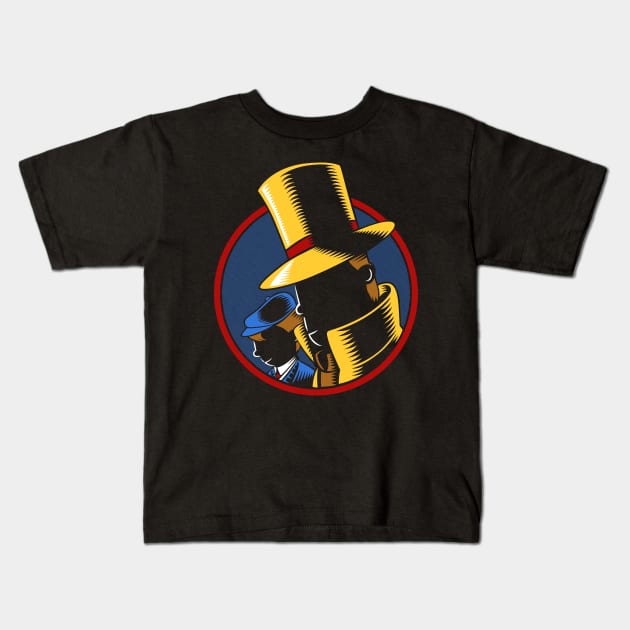 Professor Layton's Detective Services Kids T-Shirt by JangoSnow